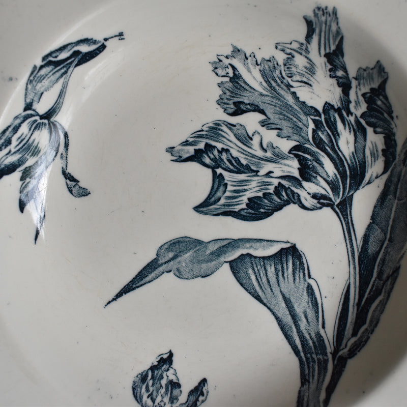 Antique Deep Plate, K&G Luneville, Tulipes A