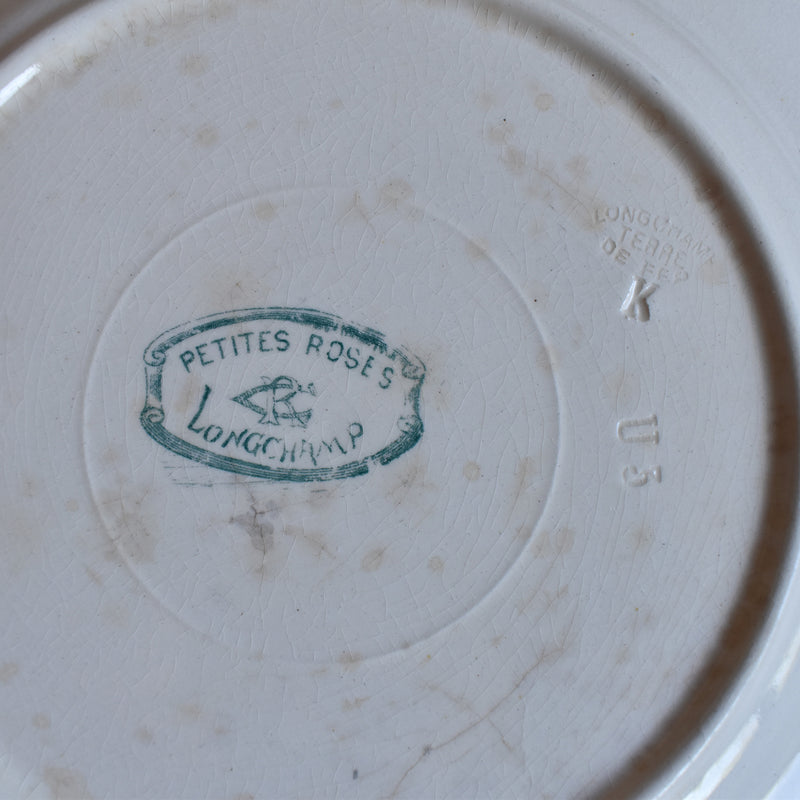 Antique plate, Longchamp, Petite roses C