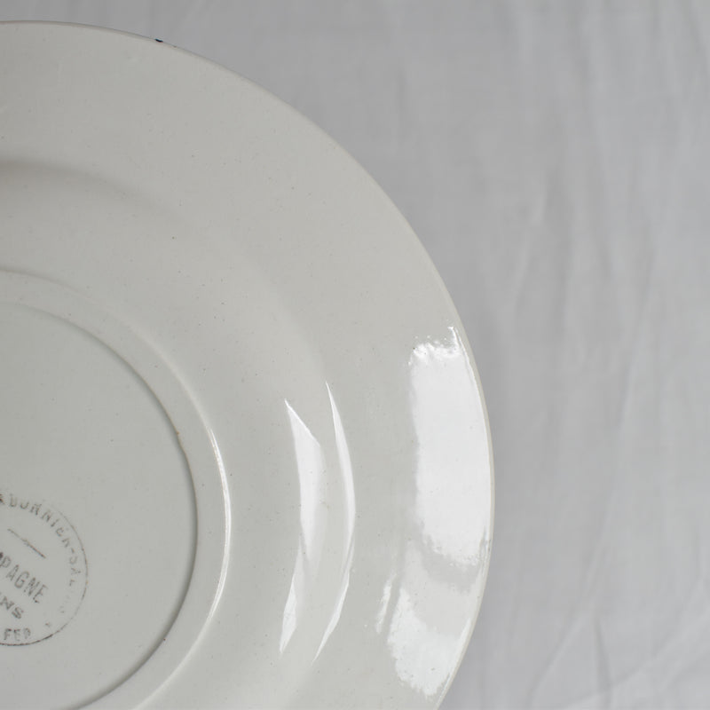 Antique Dessert Plate, Sarreguemines, Campagne H