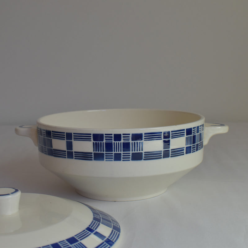 Antique soup tureen Badonviller Aurore