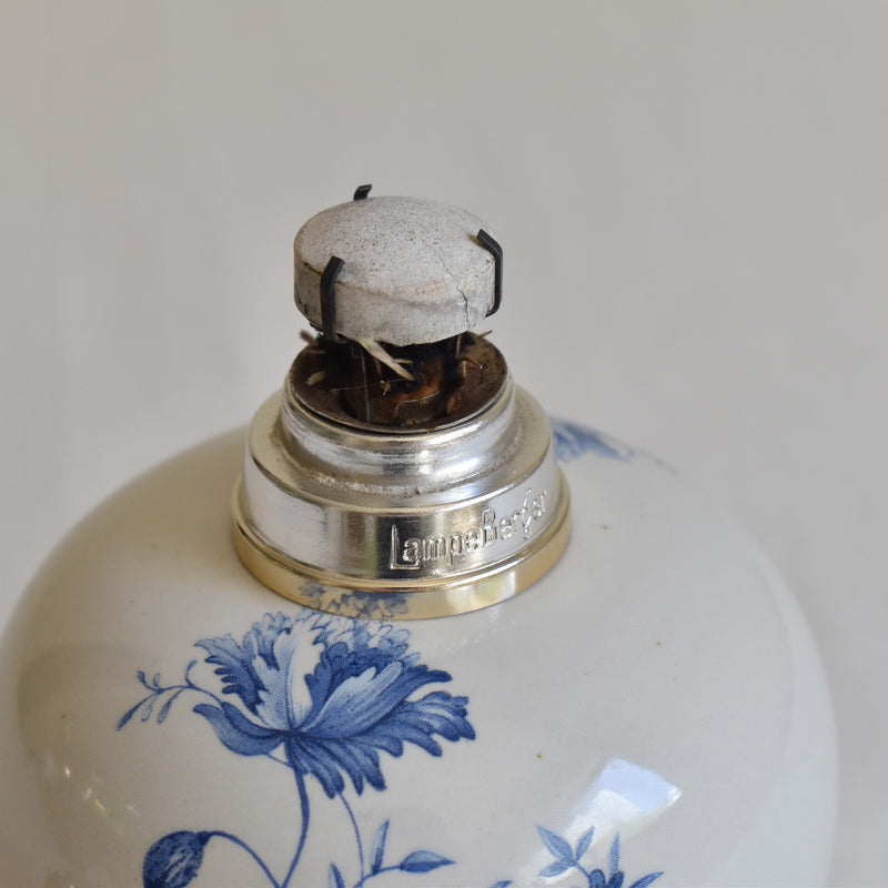 Vintage Lampe Berger Fleur Bleu