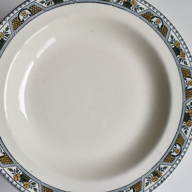 Antique Deep Plate Sarreguemines Martainville