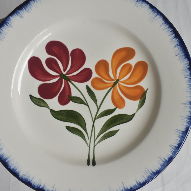 Antique Dessert Plate, Sarreguemines, Campagne H