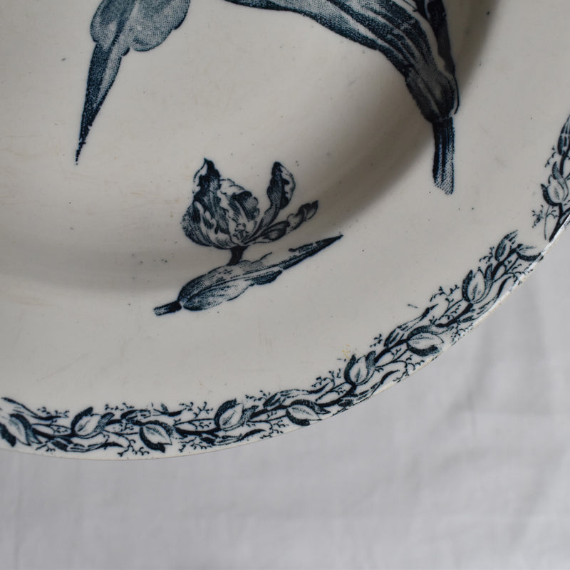 Antique Deep Plate, K&G Luneville, Tulipes A