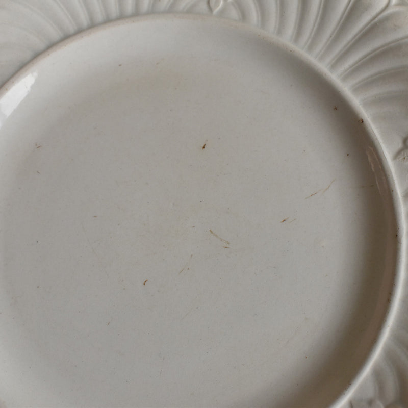 Antique Dessert Plate, Creil-Montereau, Relief Rim
