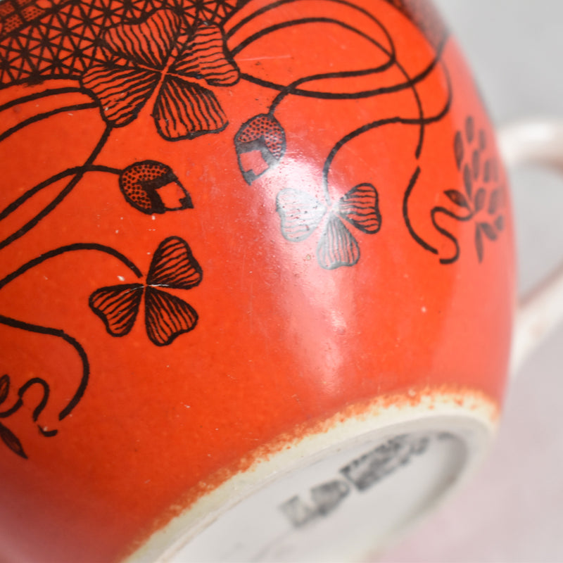 Antique Cup & Saucer Sarreguemines Trefle A