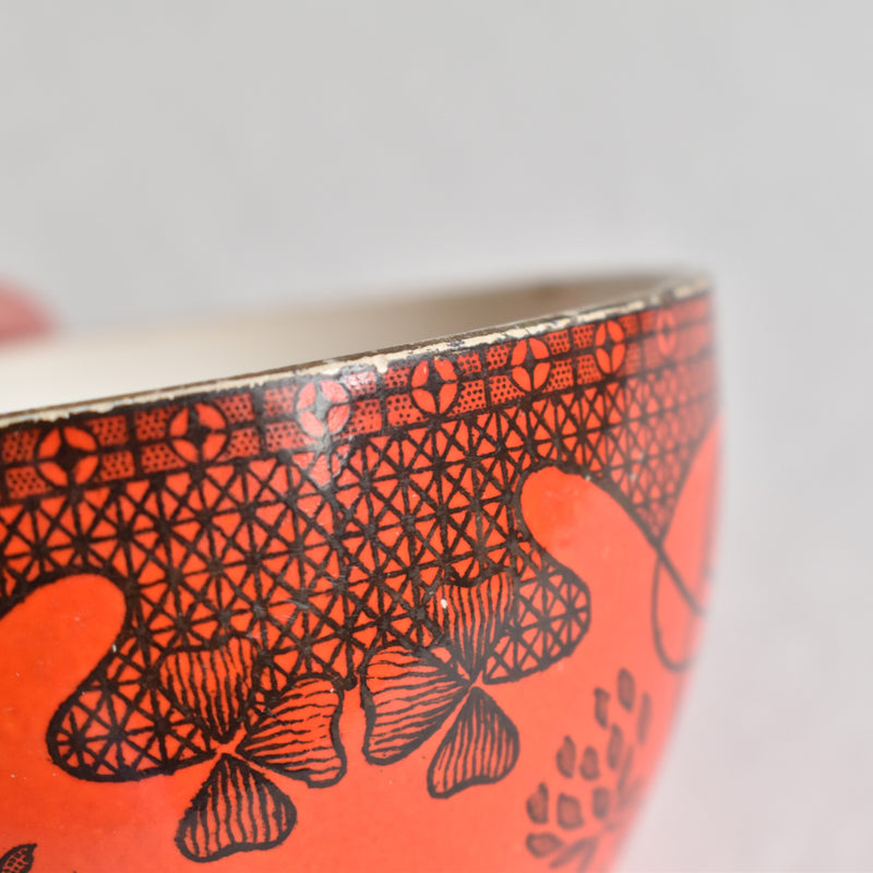 Antique Cup & Saucer Sarreguemines Trefle A