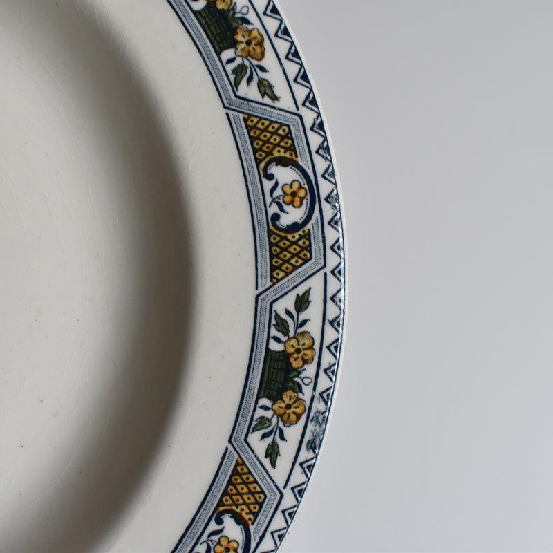 Antique Deep Plate Sarreguemines Martainville