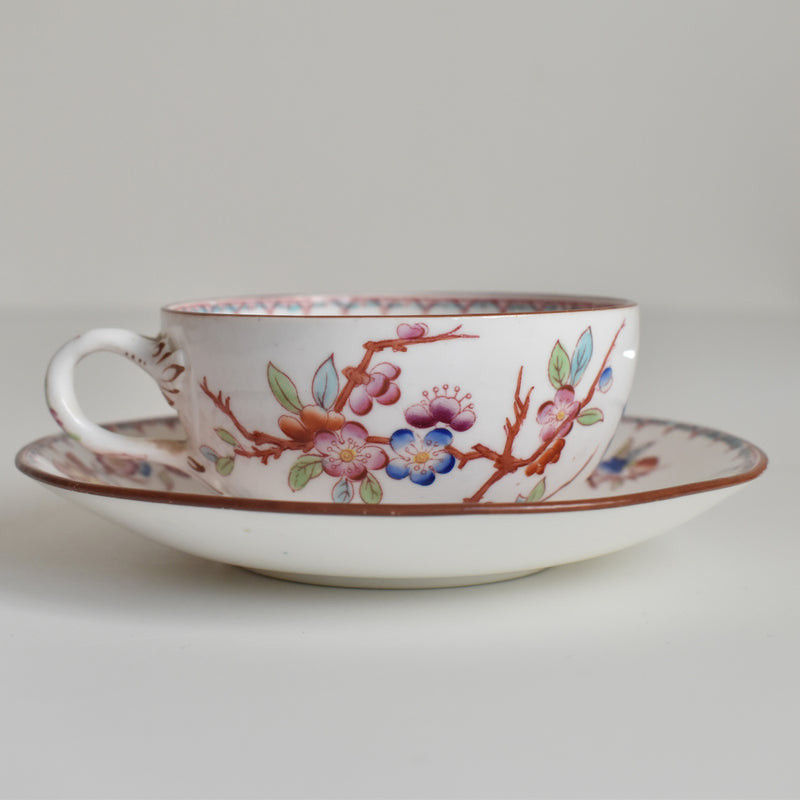 Antique Cup & Saucer Sarreguemines Minton 252 C