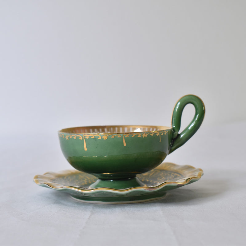 ア.ドラサンヴァル A.Dressinval コーヒーカップ＆ソーサー ライトグリーン