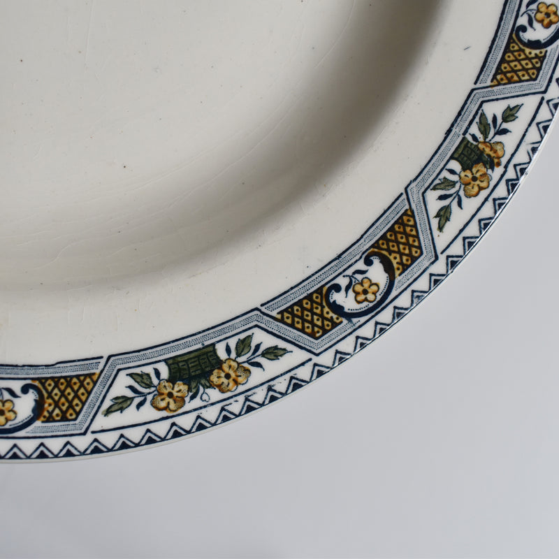 Antique Deep Plate Sarreguemines Martainville