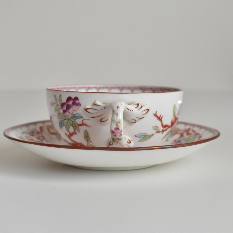 Antique Cup & Saucer Sarreguemines Minton 252 C