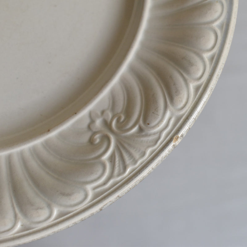 Antique Dessert Plate, Creil-Montereau, Relief Rim