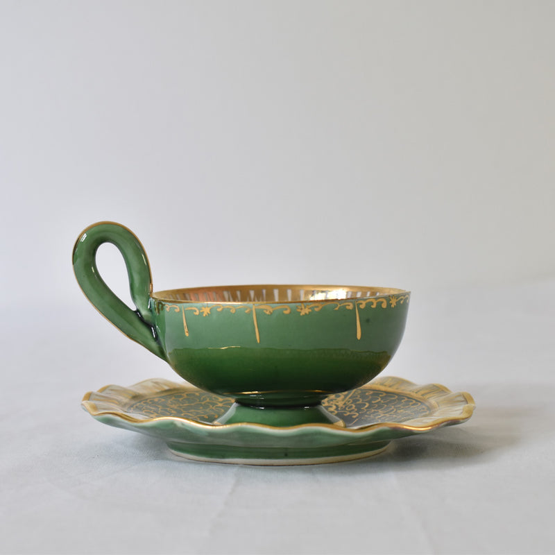 ア.ドラサンヴァル A.Dressinval コーヒーカップ＆ソーサー ライトグリーン