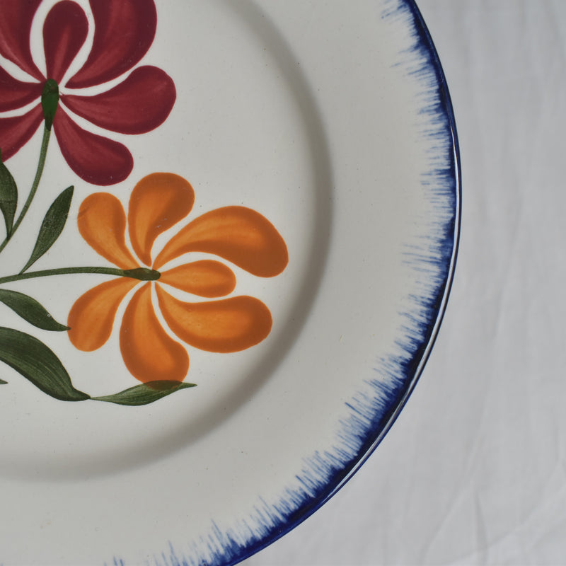 Antique Dessert Plate, Sarreguemines, Campagne H