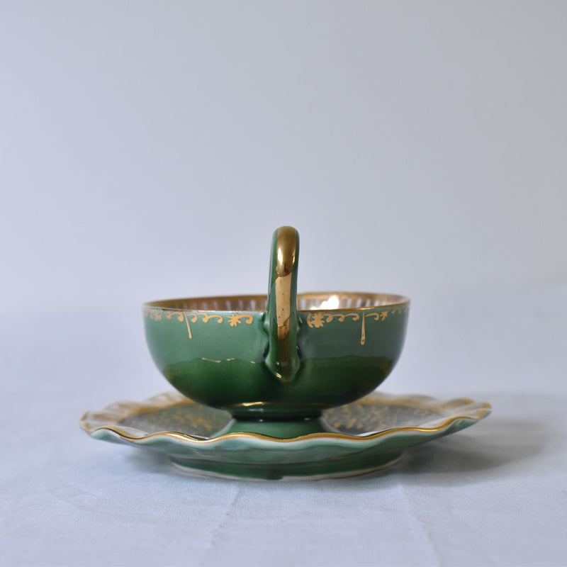 ア.ドラサンヴァル A.Dressinval コーヒーカップ＆ソーサー ライトグリーン