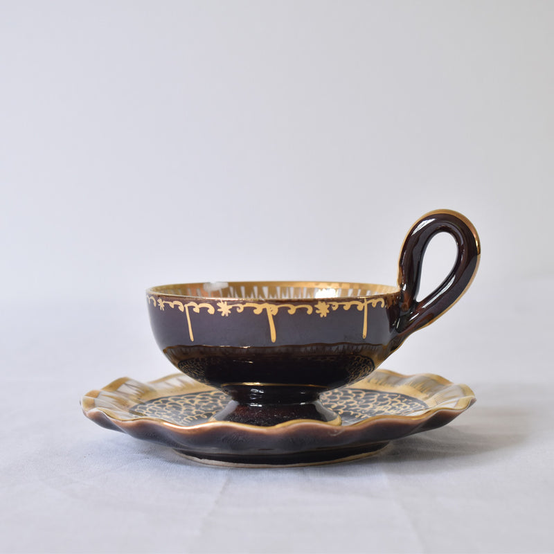 ア.ドラサンヴァル A.Dressinval コーヒーカップ＆ソーサー ブラウン