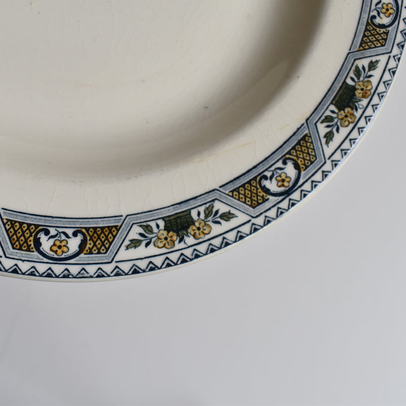 Antique Deep Plate Sarreguemines Martainville