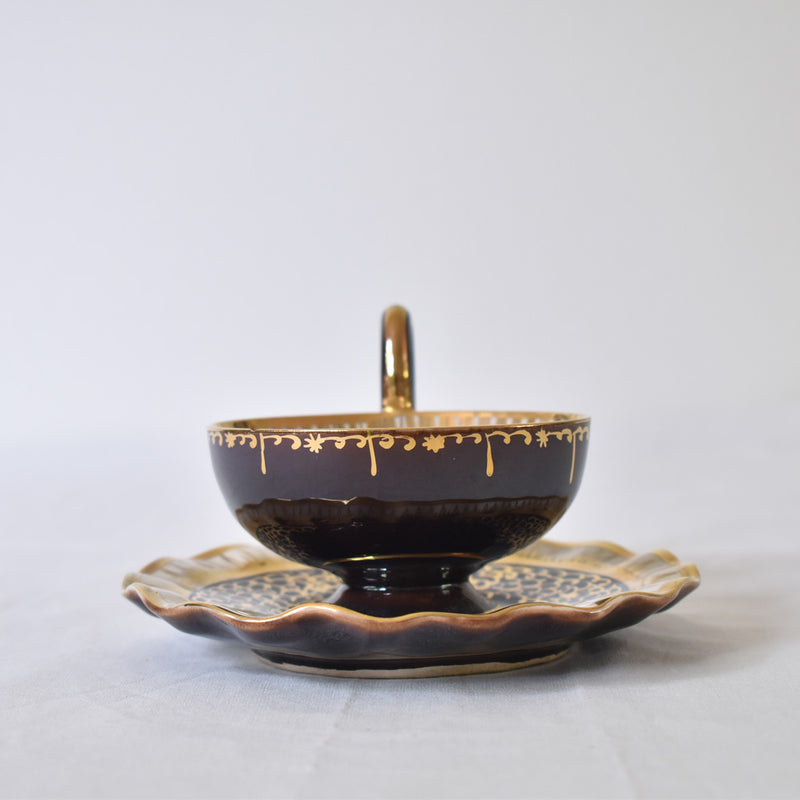 ア.ドラサンヴァル A.Dressinval コーヒーカップ＆ソーサー ブラウン