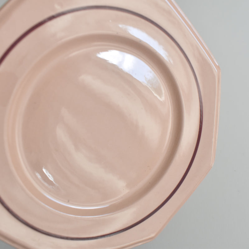 Vintage Dessert Plate Ron Hui Octogonale Rose (circle) D