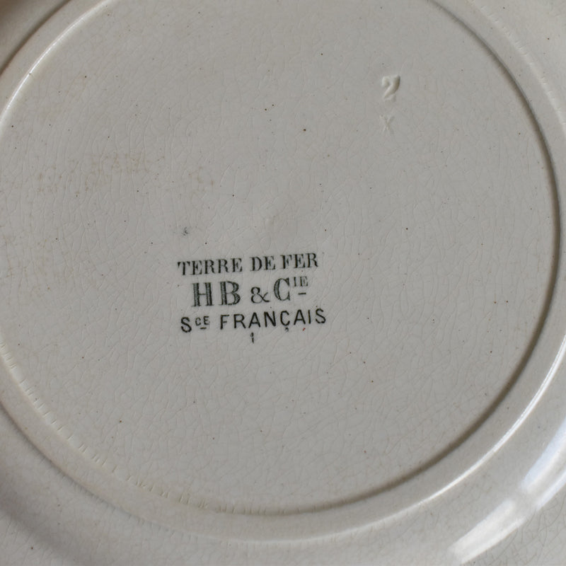 Antique Dessert Plate HB&Cie Birds A
