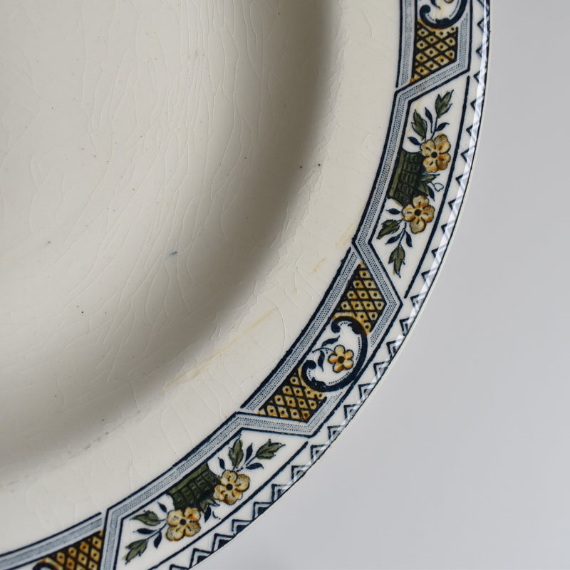 Antique Deep Plate Sarreguemines Martainville