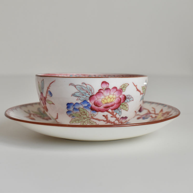 Antique Cup & Saucer: Sarreguemines, Minton 252 D