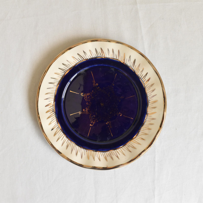 ア.ドラサンヴァル A.Dressinval デザート皿 ダークブルー　A