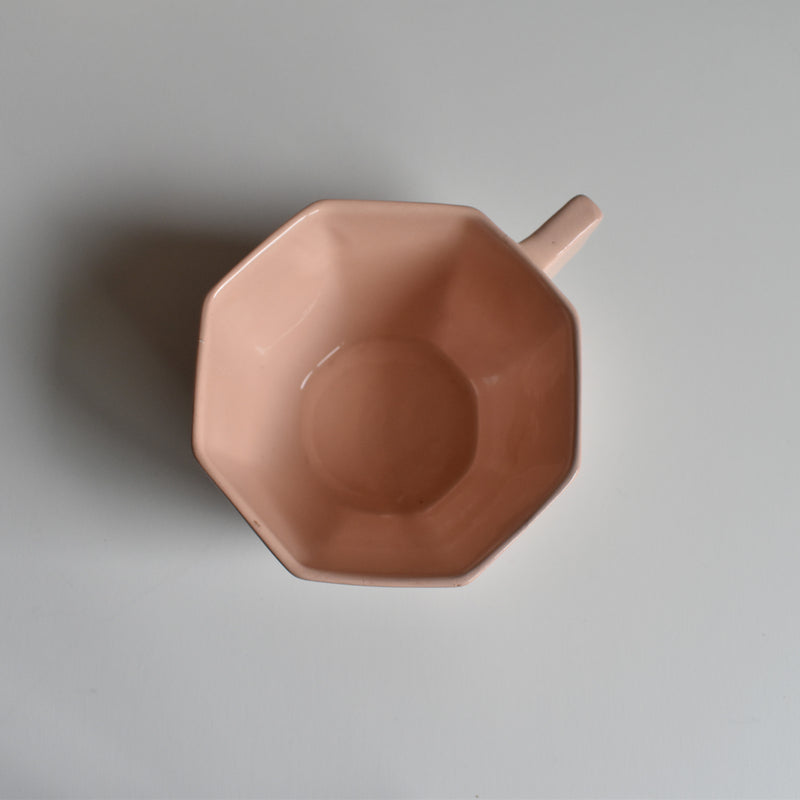 Vintage Chocolate Cup & Saucer "Ron Ui" Pink