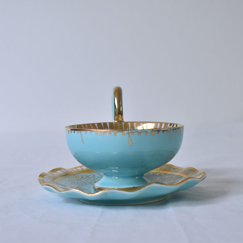 ア.ドラサンヴァル A.Dressinval コーヒーカップ＆ソーサー ライトブルー