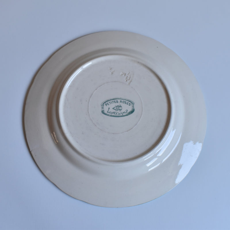 Antique Plate Longchamp Petite Roses D