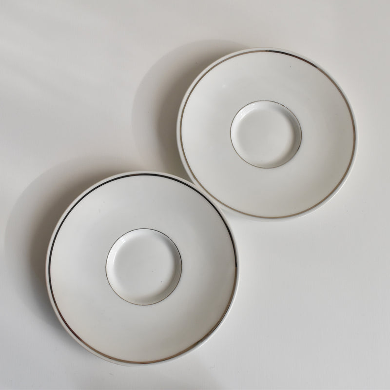 ヴィンテージソーサー リモージュTLB ホワイト 2枚セット(セール商品)