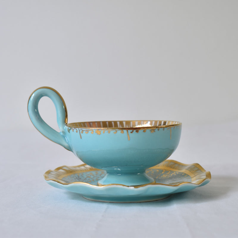 ア.ドラサンヴァル A.Dressinval コーヒーカップ＆ソーサー ライトブルー