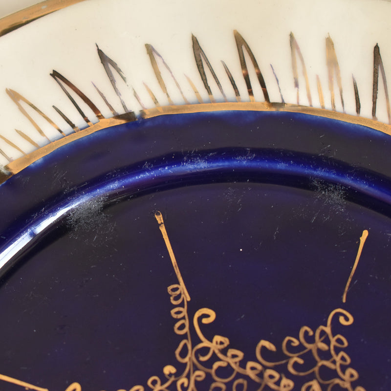 ア.ドラサンヴァル A.Dressinval デザート皿 ダークブルー　A