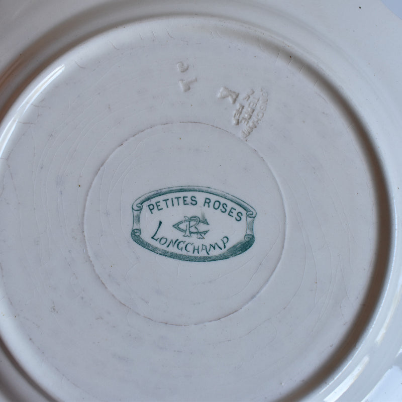 Antique Plate Longchamp Petite Roses D