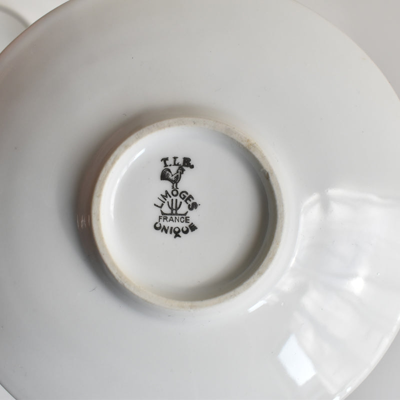 ヴィンテージソーサー リモージュTLB ホワイト 2枚セット(セール商品)