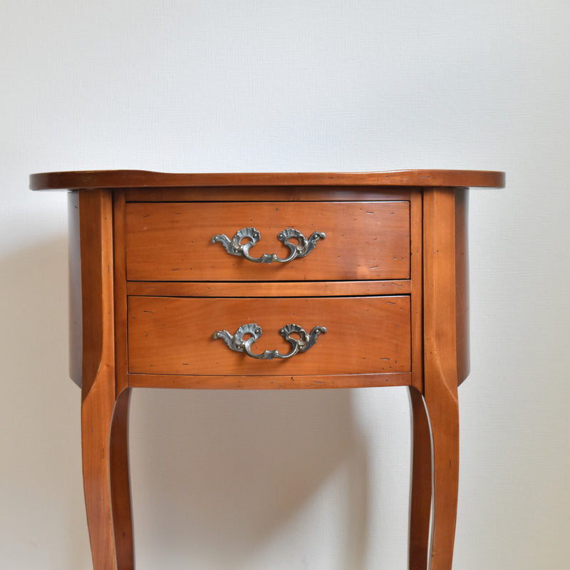 Vintage Oval Side Table - Cherrywood