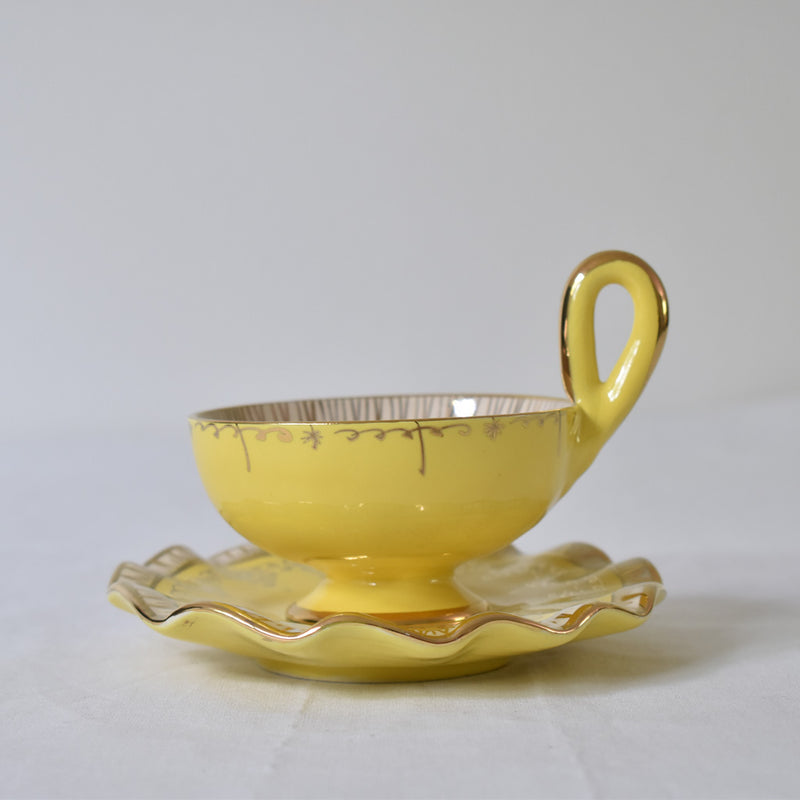 ア.ドラサンヴァル A.Dressinval コーヒーカップ＆ソーサー イェロー A