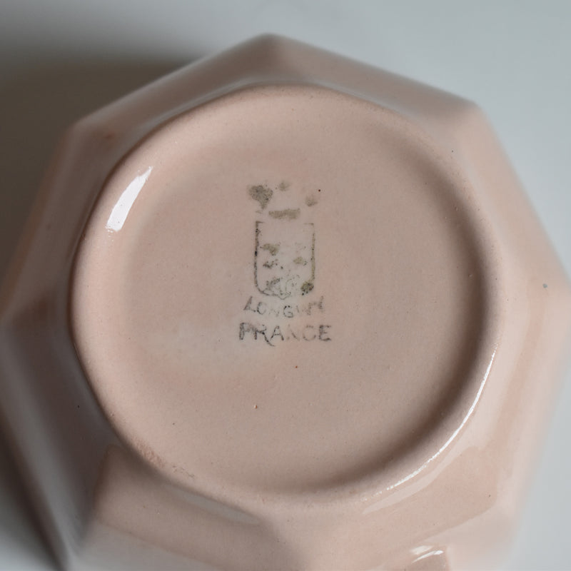 Vintage Chocolate Cup & Saucer "Ron Ui" Pink