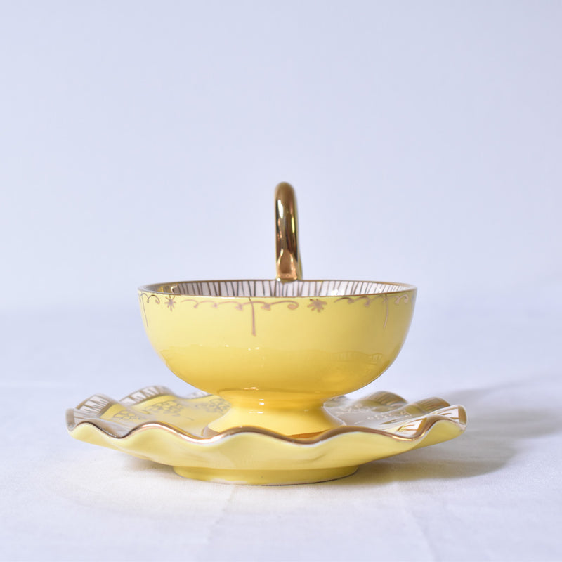 ア.ドラサンヴァル A.Dressinval コーヒーカップ＆ソーサー イェロー A