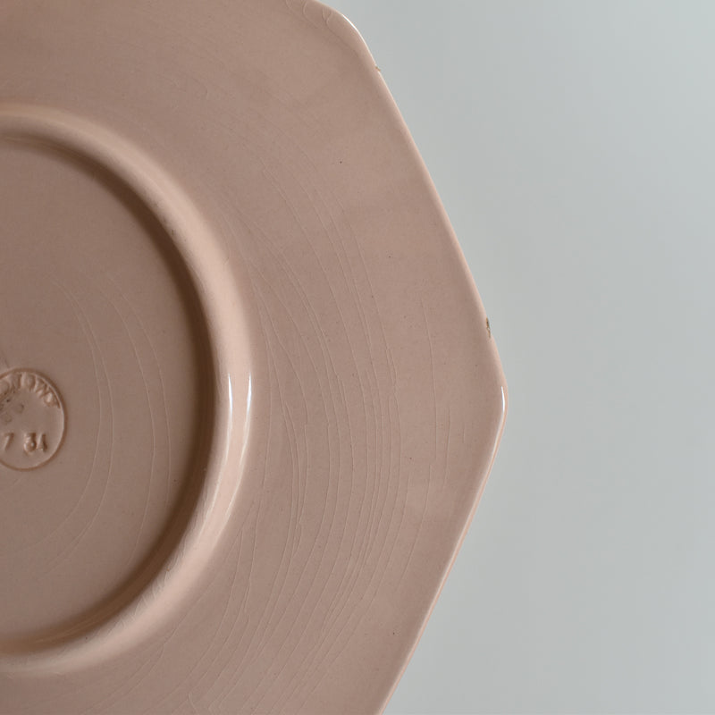 ヴィンテージデザートプレート ロンウイ Octogonale Rose(cercle) E
