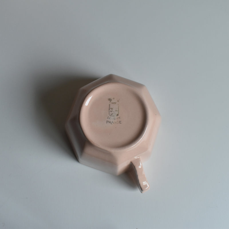 Vintage Chocolate Cup & Saucer "Ron Ui" Pink
