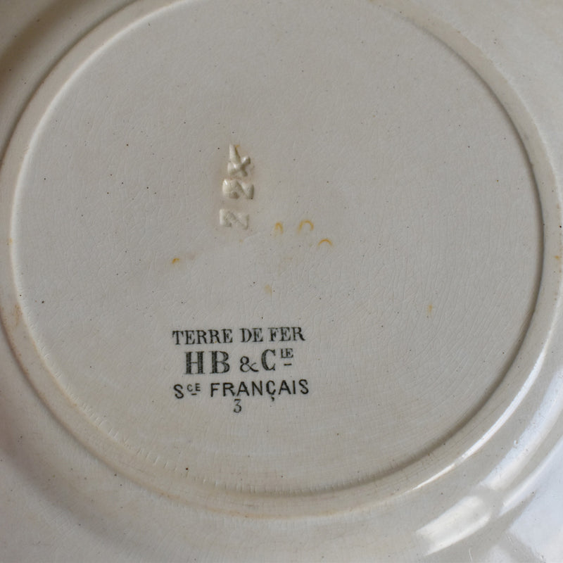 Antique dessert plate, HB&Cie Oiseaux B