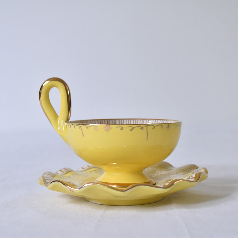 ア.ドラサンヴァル A.Dressinval コーヒーカップ＆ソーサー イェロー A