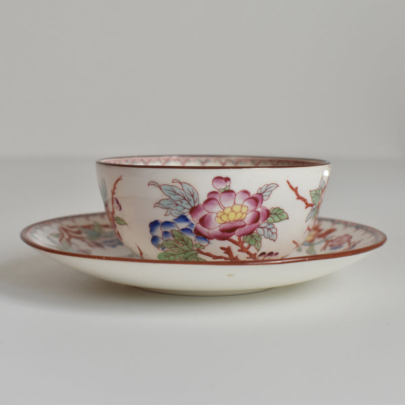 Antique Cup & Saucer Sarreguemines Minton 252 E