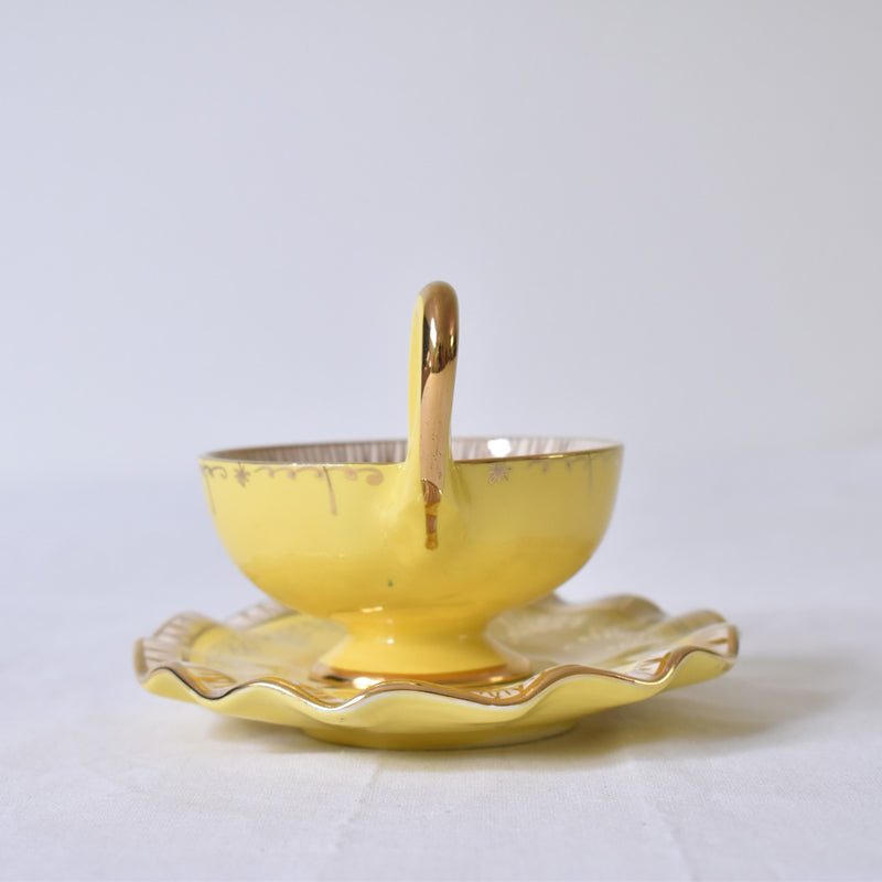 ア.ドラサンヴァル A.Dressinval コーヒーカップ＆ソーサー イェロー A