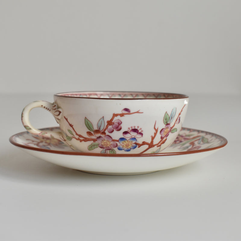 Antique Cup & Saucer Sarreguemines Minton 252 E