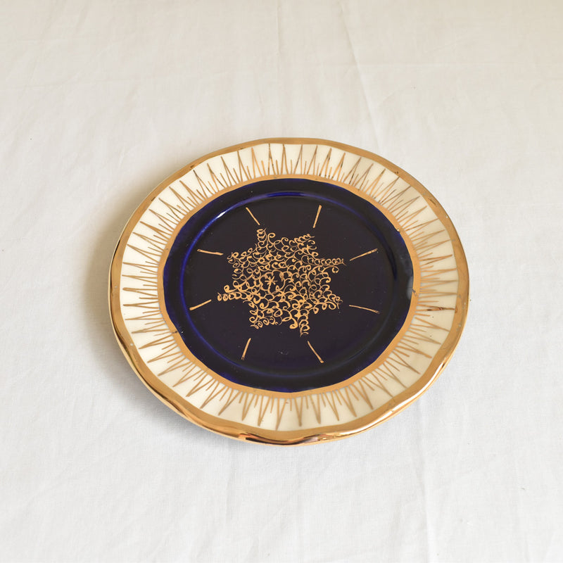 ア.ドラサンヴァル A.Dressinval デザート皿 ダークブルー　B