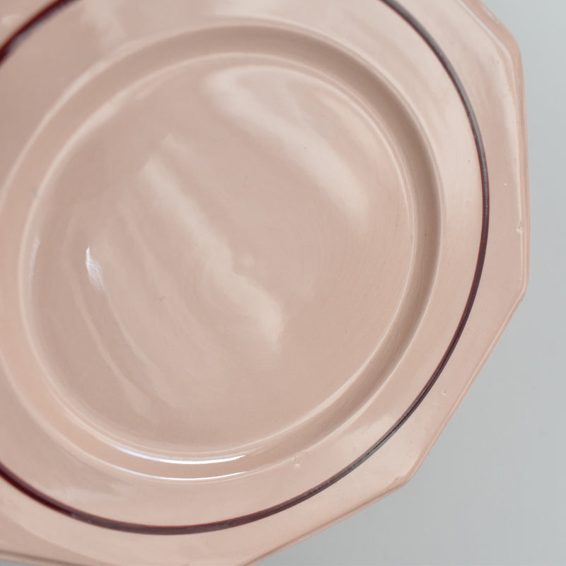 ヴィンテージデザートプレート ロンウイ Octogonale Rose(cercle) E