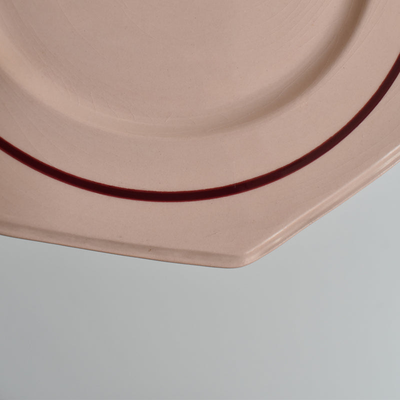 ヴィンテージデザートプレート ロンウイ Octogonale Rose(cercle) E